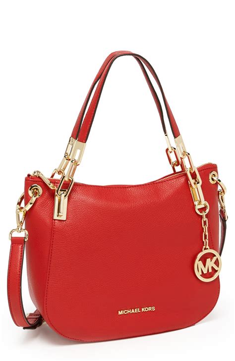 michael kors red leather handbag|michael kors handbags at nordstrom.